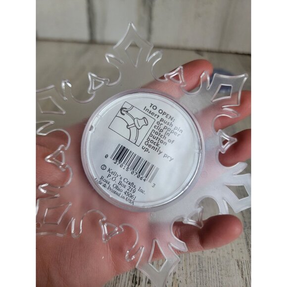 Clear Snowflake do it yourself set ornament Xmas - Picture 5 of 5